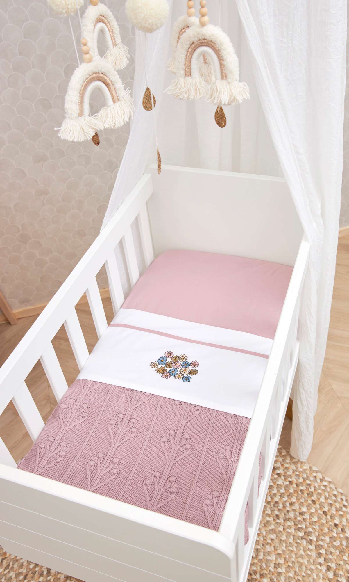 Babydecke Romantische Blume