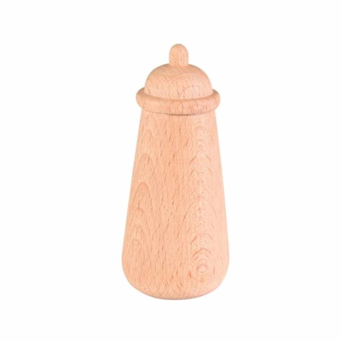 Puppenflasche aus Holz