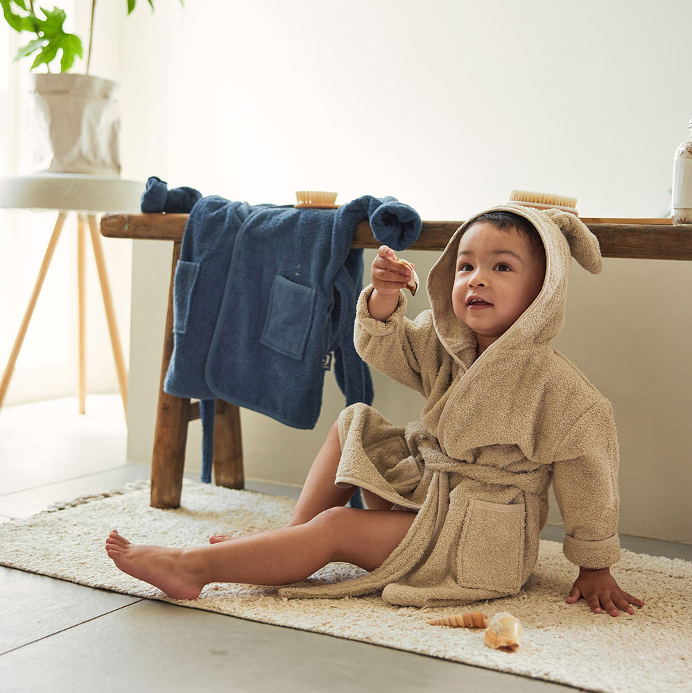 Bademantel Hasenohr Beige
