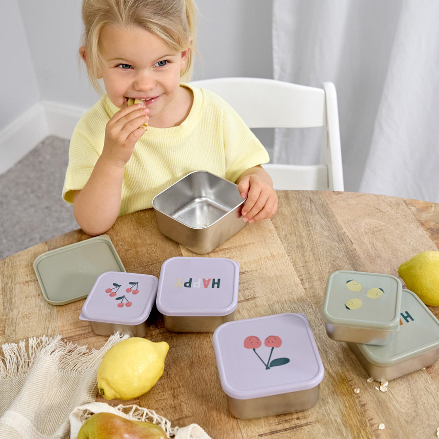 3er-Set Snackboxen | Edelstahl Brotdosen