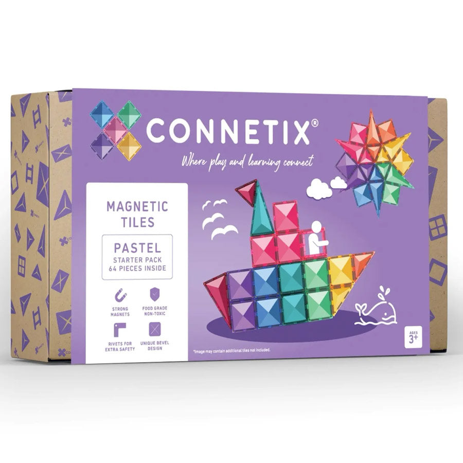 Connetix Magnetbausteine Pastel - Starter Pack - 64 Teile
