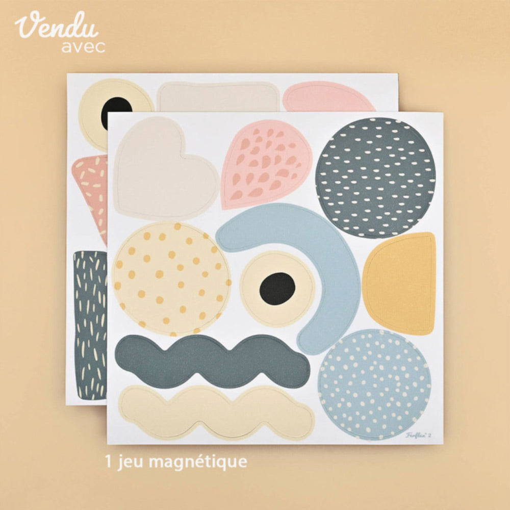 ZWEITE CHANCE: Magnettafel ECKIG S - Grau/Beige - inkl. Magneten