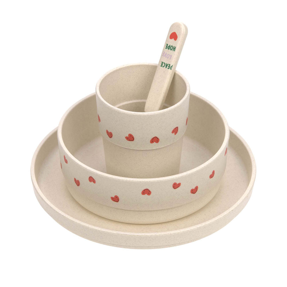 Die Geschirrsets für Kinder sind super aufeinander abgestimmt und haben hübsche Designs.