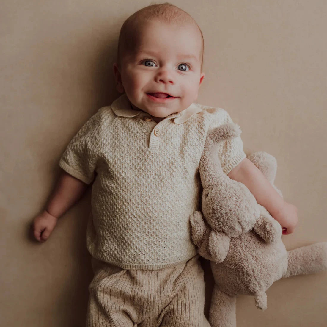 Der Heartbeat Comforter Elefant George in der Farbe Blush von Flow.