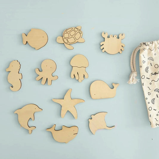 Holzmagnete Ozean für Kinder