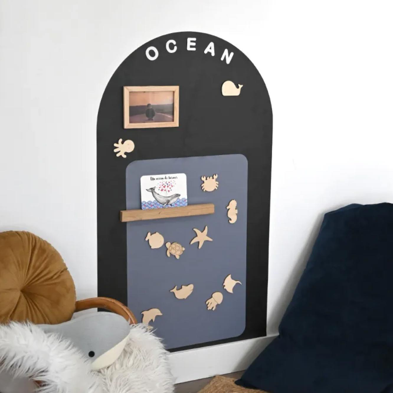 Holzmagnete Ozean für Kinder