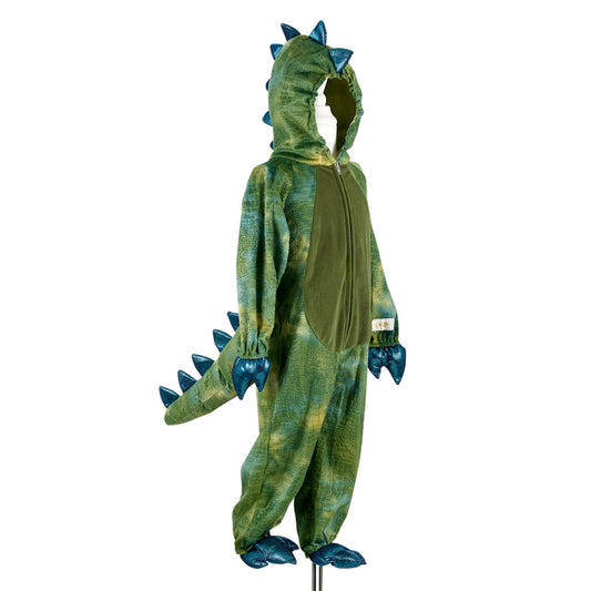 Kostüm Dino-Overall für Kinder - perfekte Verkleidung an Fasching und Karneval mit Reisverschluss zum einfachen An- und Ausziehen.