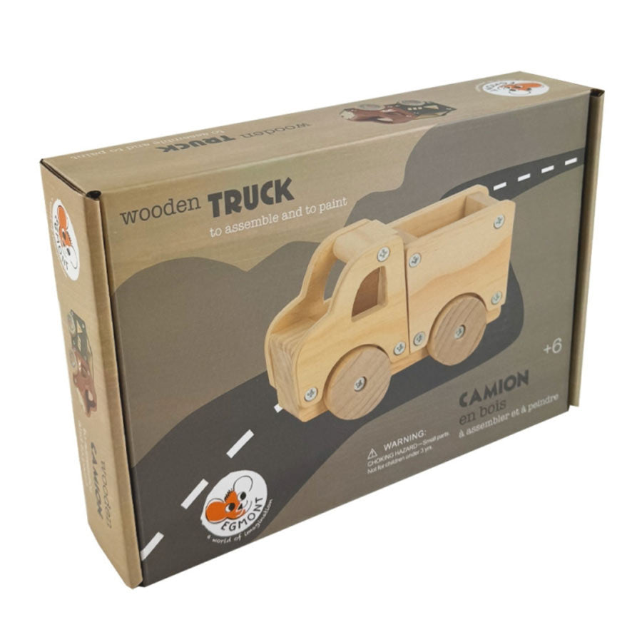Der DIY-Truck kommt in einer nachhaltigen Verpackung aus Pappe. Perfekt auch zum Verschenken.