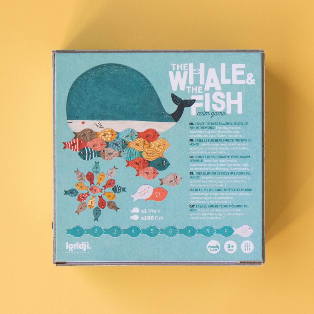Auf der Rückseite der Fische sind Zahlen, sodass die Kinder beispielsweise die Zahlenreihe legen kann.