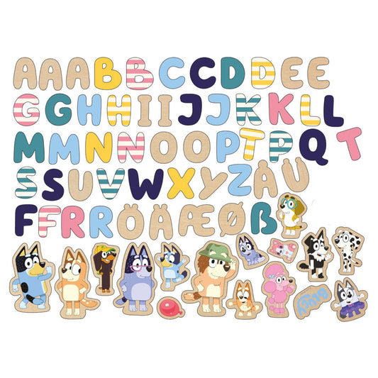 Magnete Bluey & Buchstaben - 70 Teile
