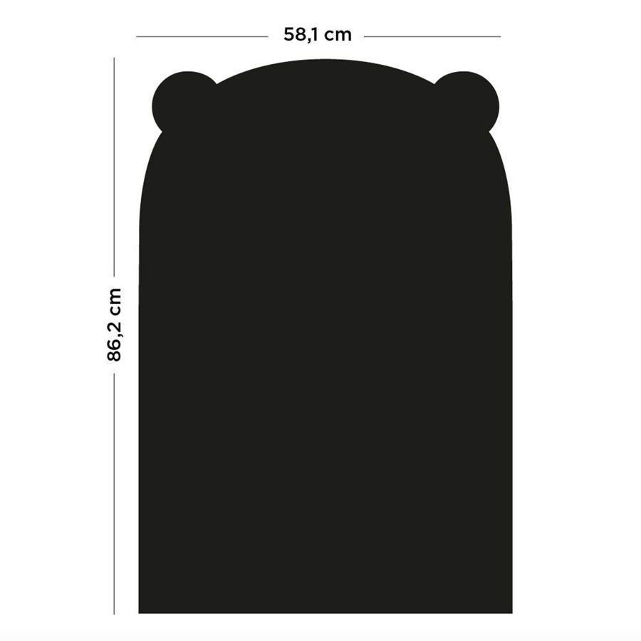 Die Magnettafel Bär hat eine Höhe von 86,2 cm und eine Breite von 58,1 cm.