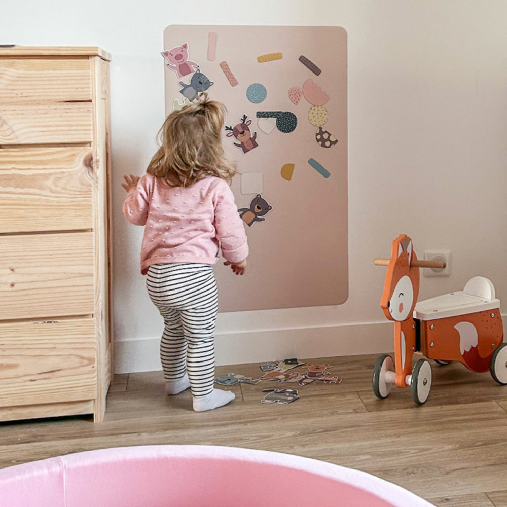 ZWEITE CHANCE: Magnettafel ECKIG M inkl. Magneten in rosa/beige