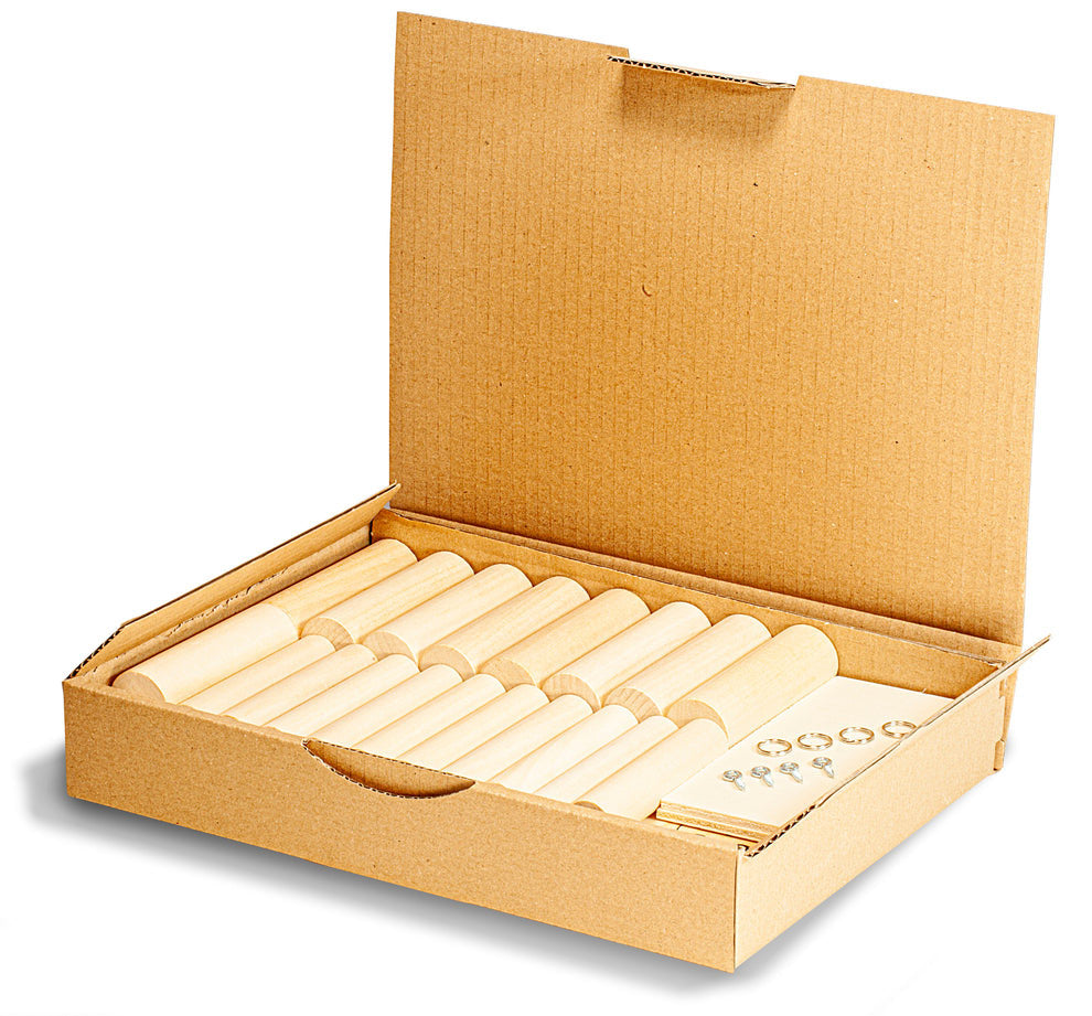 Materialpaket für das Multi Tool mit Holzplatten, Rundstäben und mehr Accessoires zum Arbeiten für Kinder
