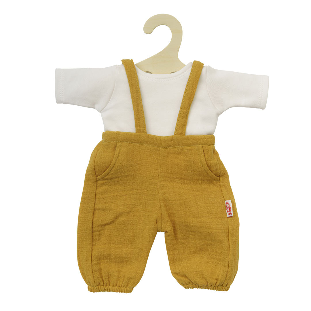 Puppen-Latzhose mit T-Shirt (2-teilig), Gr. 35-45 cm