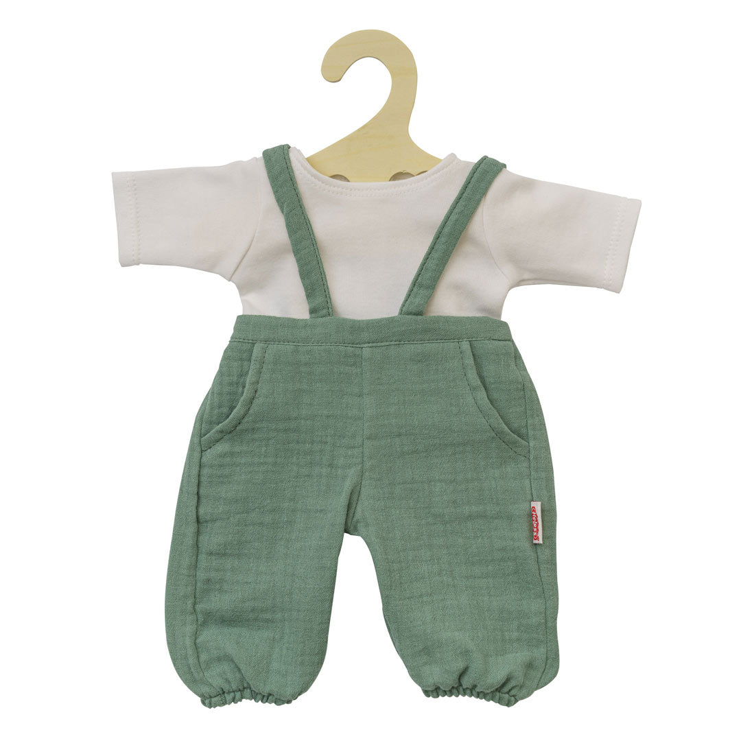 Puppen-Latzhose mit T-Shirt (2-teilig), Gr. 35-45 cm