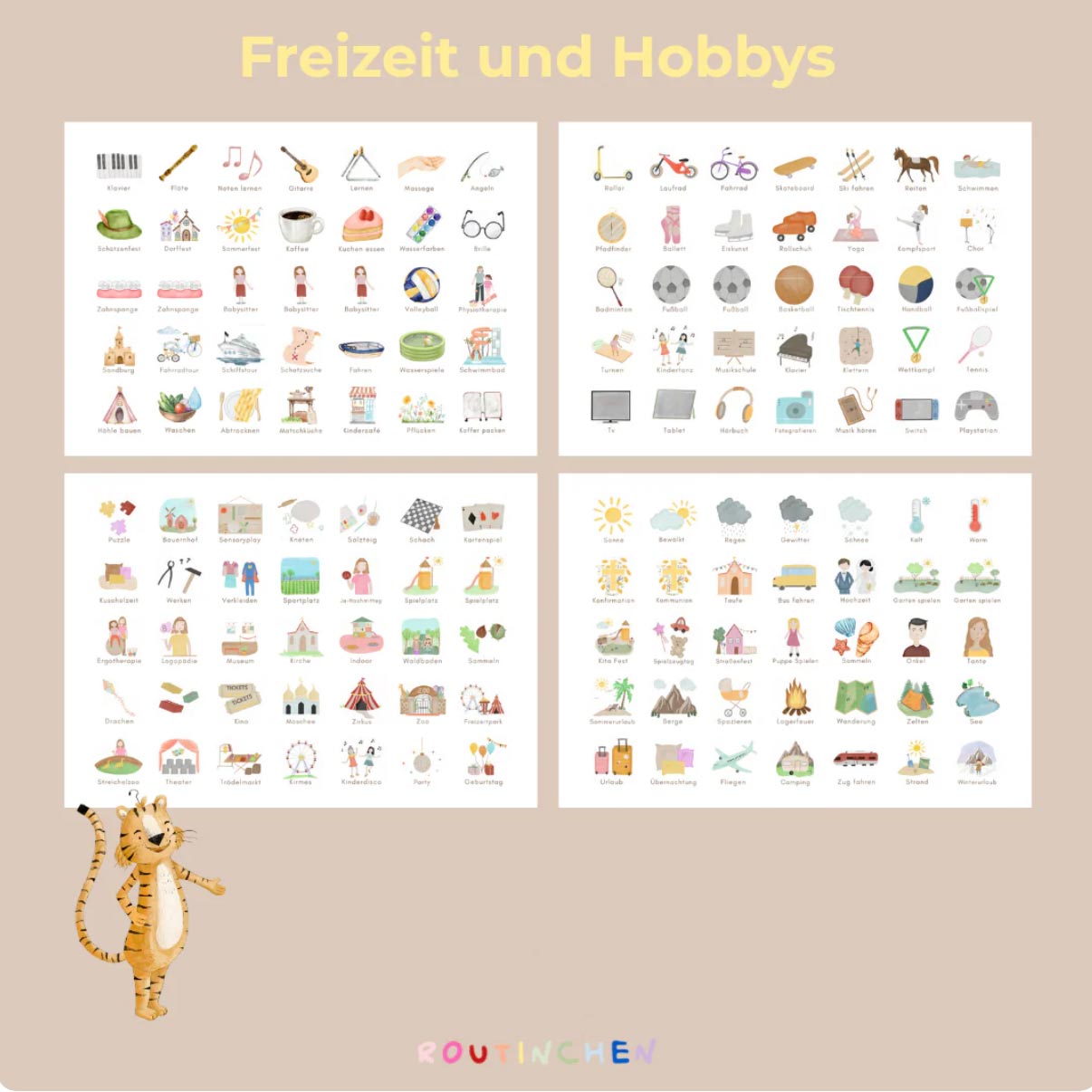 Wochenplaner inkl. 3 Routineplaner und Symbole