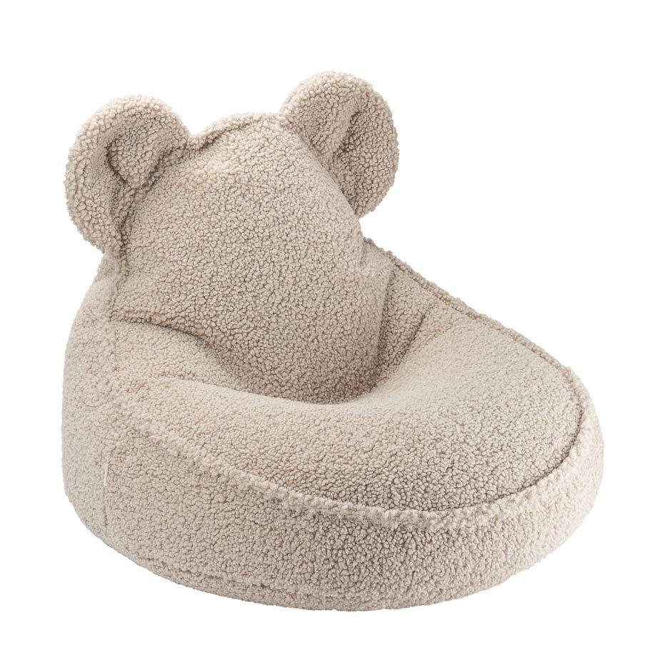 Teddy Sitzsack für Kinder von der Marke Wigiwama in der Farbe beige