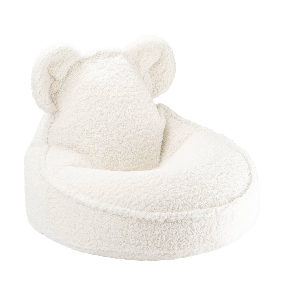 Teddy Sitzsack für Kinder von der Marke Wigiwama in der Farbe creme