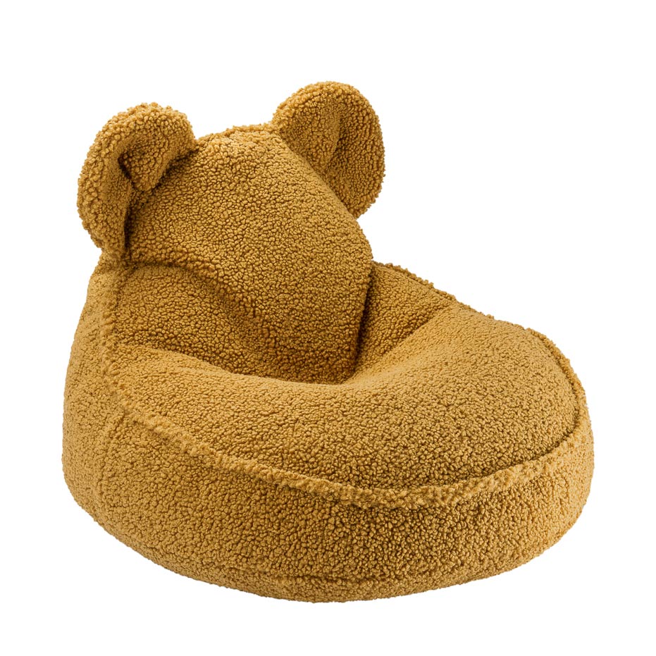 Teddy Sitzsack für Kinder von der Marke Wigiwama in der Farbe Senf