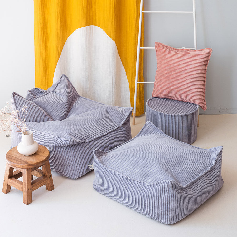 Kindersitzsack - Ottomans Square - Cord | Kindermöbel