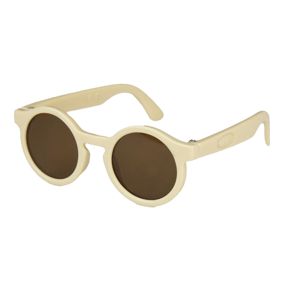 Puppenaccessoire Sonnenbrille in beige mit braunen dunklen Gläsern