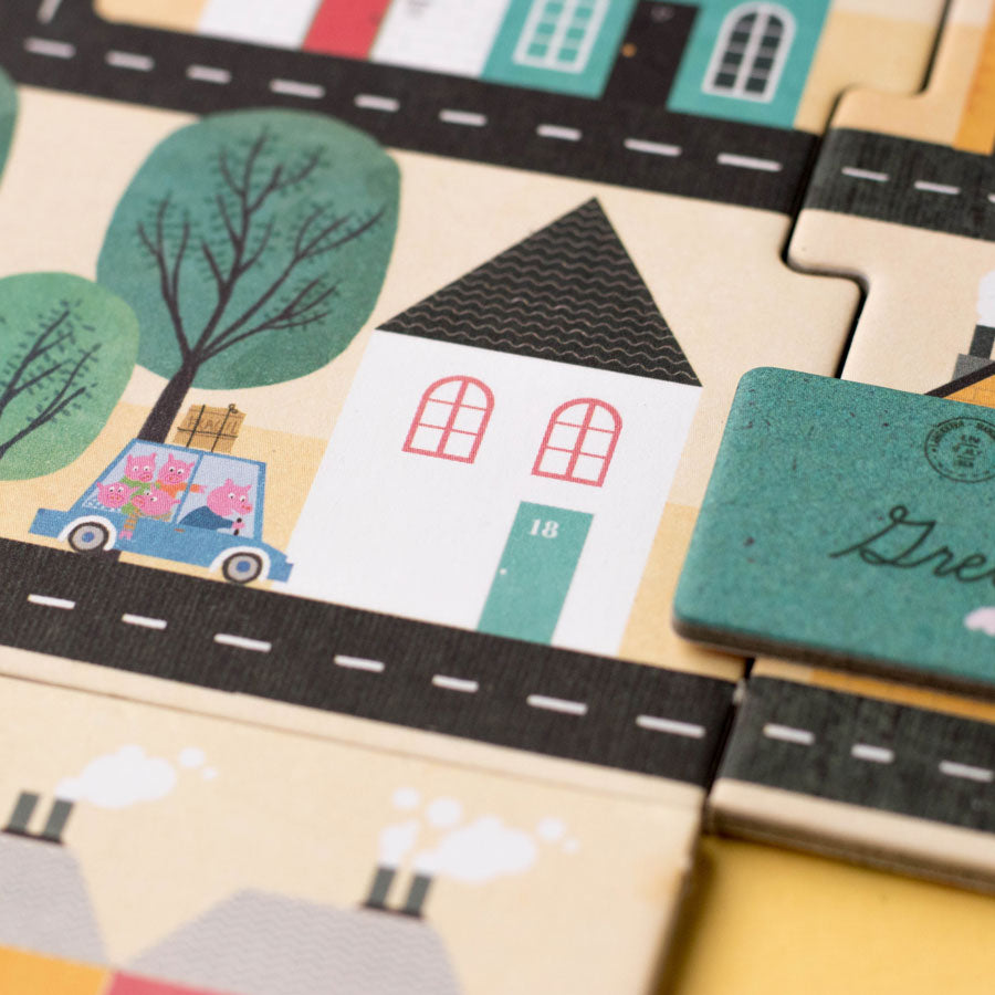 Das Spiel Postman ist sehr hochwertig und hat wunderschöne Illustrationen.