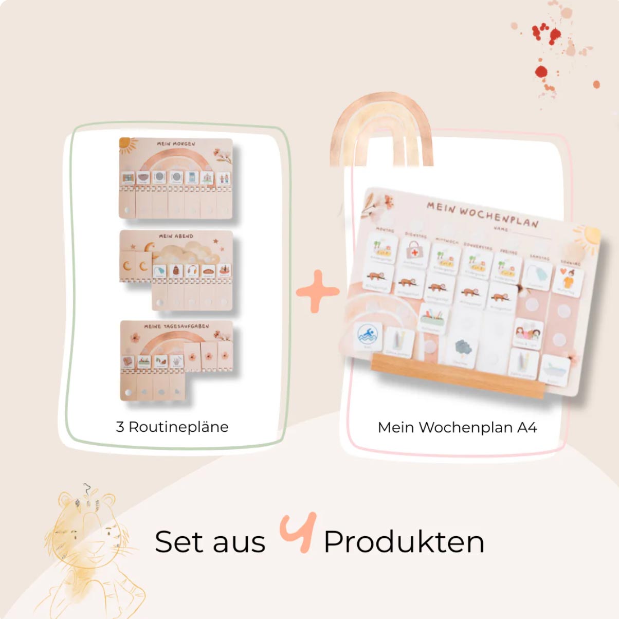 Wochenplaner inkl. 3 Routineplaner und Symbole