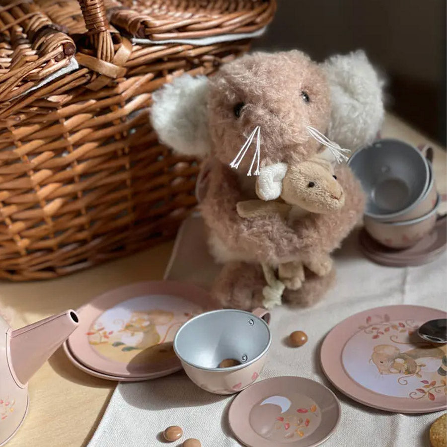 Tee-Set im Weidenkorb MAUS | Küchenspielzeug