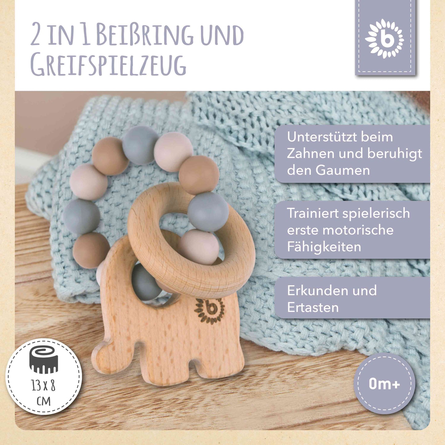 Greifling Beißring Elefant