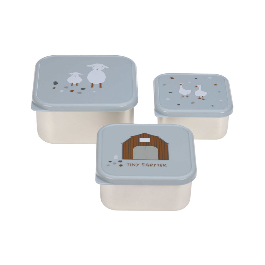 3er-Set Snackboxen | Edelstahl Brotdosen