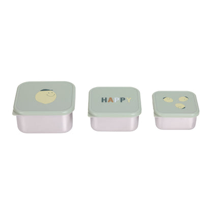 3er-Set Snackboxen | Edelstahl Brotdosen