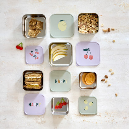 3er-Set Snackboxen | Edelstahl Brotdosen