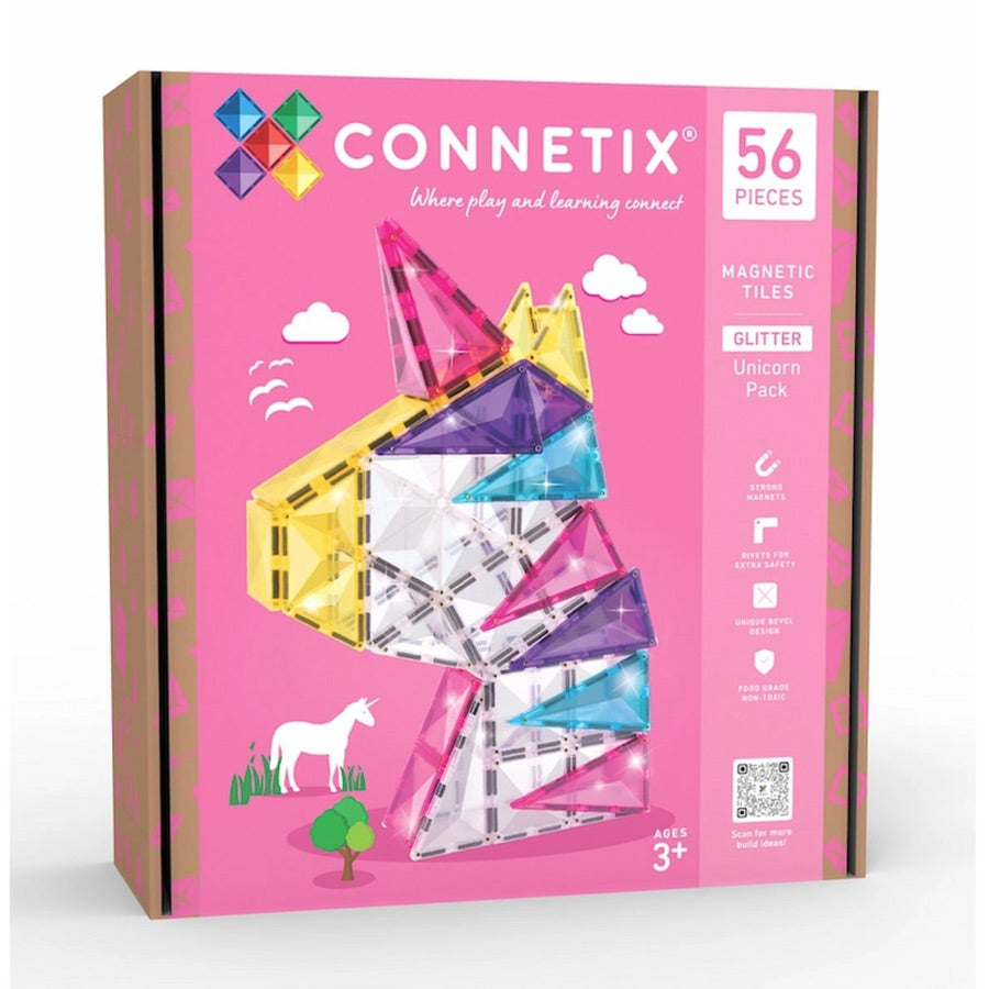 Glitter Unicorn Pack von Connectix mit 56 Magetbausteinen