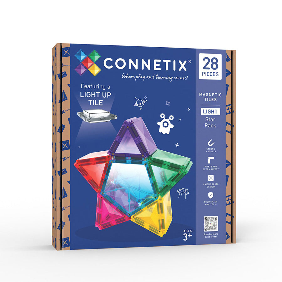 Connetix Magnetbausteine Stern mit Licht und weiteren Designs