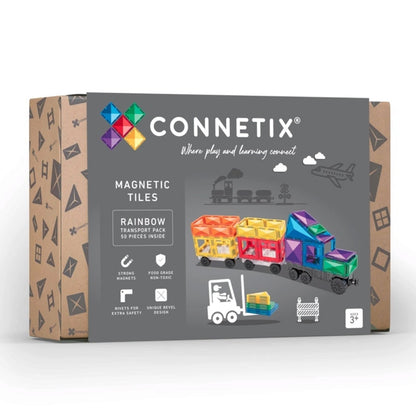 Connetix Magnetbausteine – Rainbow Transport Pack (50 Teile)