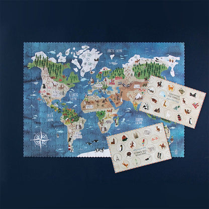 200 teiliges Puzzle mit dem Motiv "Entdecke die Welt" von Londji.