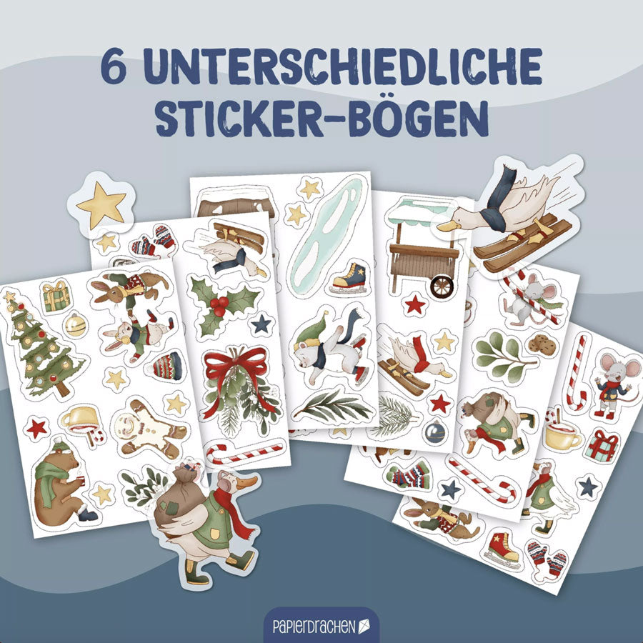 Die Fensterbilder kommen in 6 verschiedenen Sticker-Bögen für eine Vielzahl von unterschiedlichen Motiven