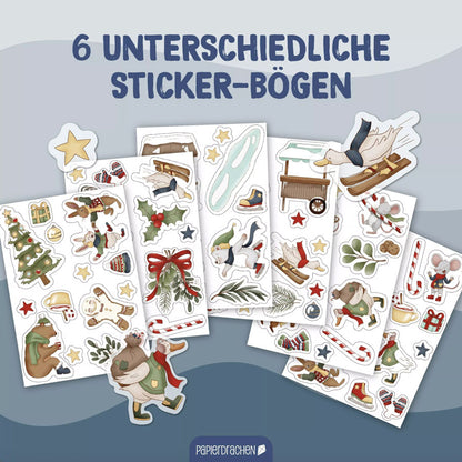 Die Fensterbilder kommen in 6 verschiedenen Sticker-Bögen für eine Vielzahl von unterschiedlichen Motiven