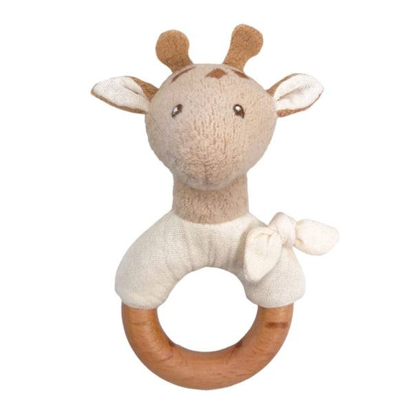 Fisher-Price Giraffen-Rassel – Mit Klickgeräusch, Drehendem Vögelchen & Stoffbeinen