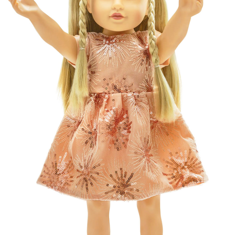 Puppen-Glitzerkleid 35-45cm | Puppenaccessoire