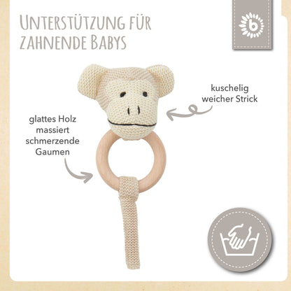 Greifspielzeug Affe mit Rassel