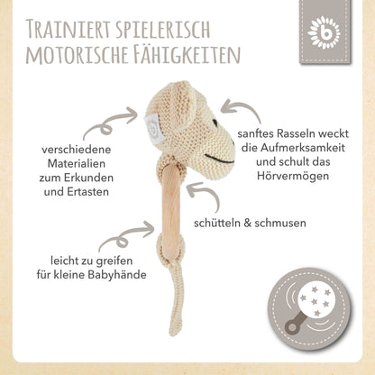 Greifspielzeug Affe mit Rassel