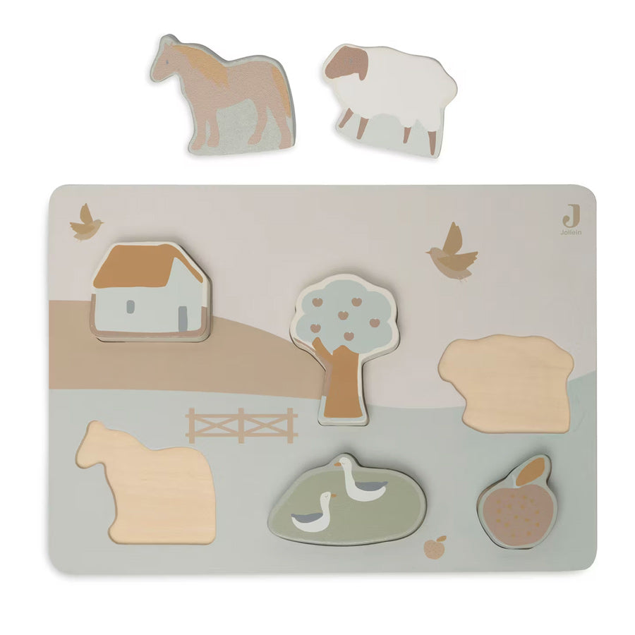 Puzzle Bauernhof aus Holz