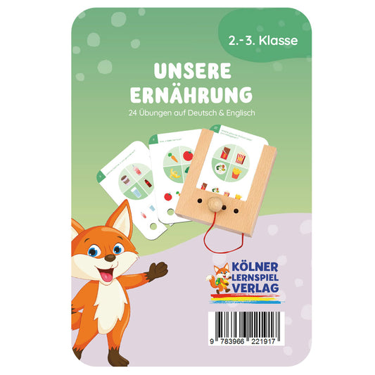Lochkarten "Unsere Ernährung" mit 24 Übungen auf Deutsch und Englisch