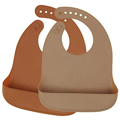 Silikon-Lätzchen mit Auffangschale | 2er-Set