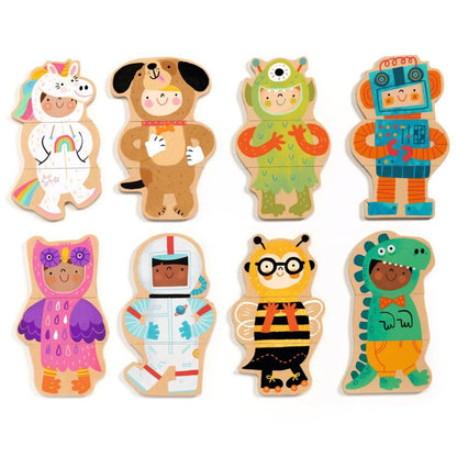 8 coole Figuren zusammenlegbar aus 24 Magneten für Kinder