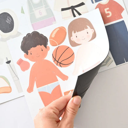 Magnete mit Figuren zum Anziehen von Sportoutfits und Accessoires