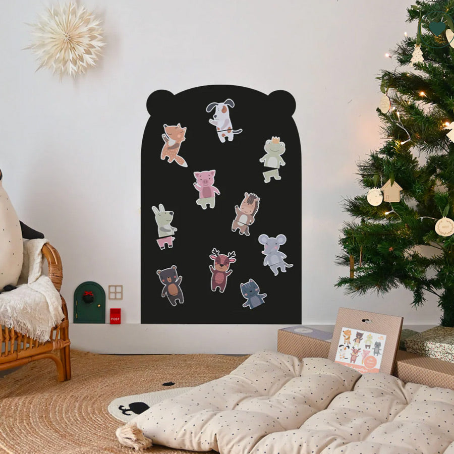 Magnettafel in Form eines Bären mit den Tier-Puzzle Magneten