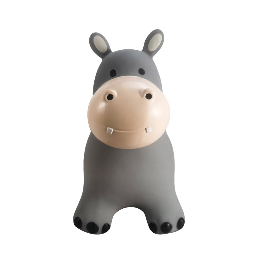 Nilpferd Hippo in der Farbe grau von vorne