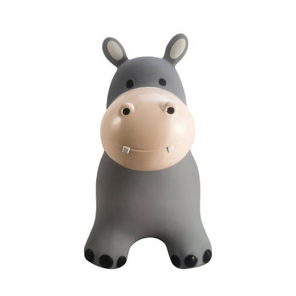 Nilpferd Hippo in der Farbe grau von vorne